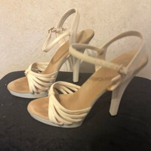 & Other Stories Cream Strappy Heels
